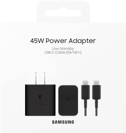 Samsung 45W PD Adapter with USB-C to USB-C Cable